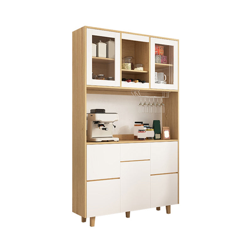 Contemporary Dining Hutch Wood Storage Cabinet for Dining Room