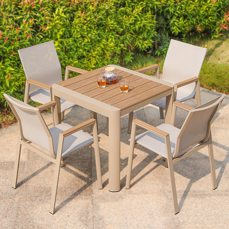 Modern Aluminum Frame Patio Table Outdoor Water and UV Resistant Patio Table