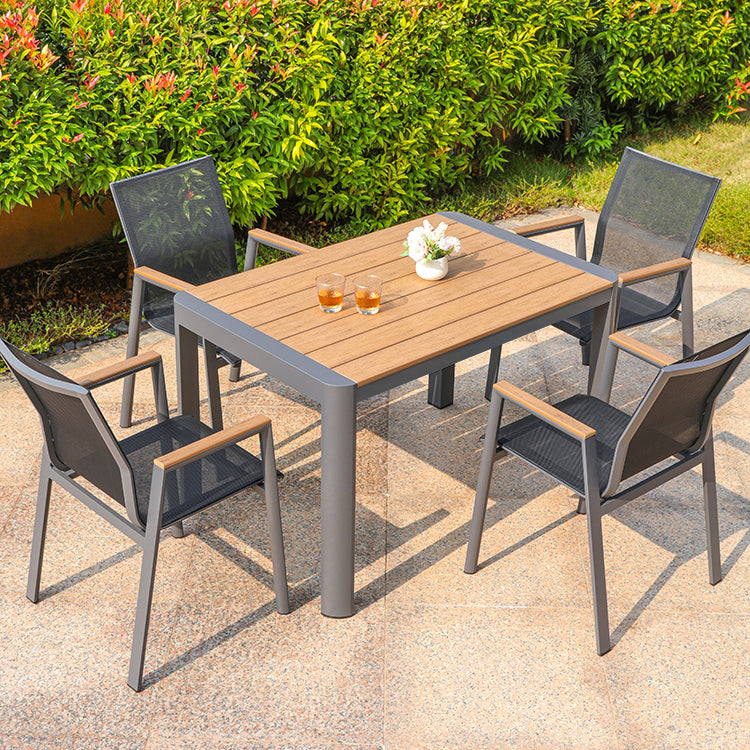 Modern Aluminum Frame Patio Table Outdoor Water and UV Resistant Patio Table