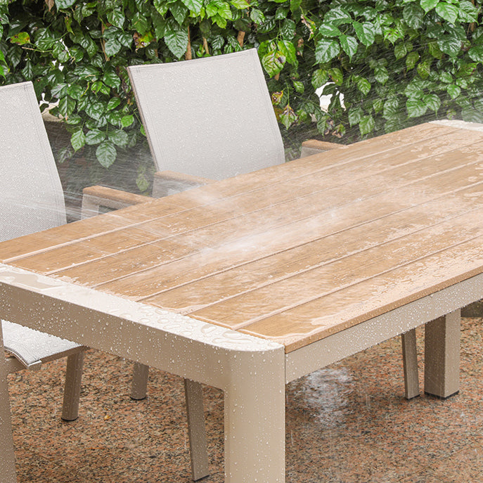 Modern Aluminum Frame Patio Table Outdoor Water and UV Resistant Patio Table