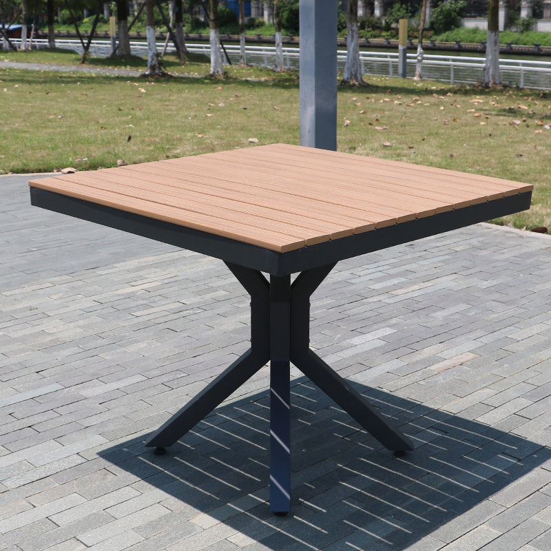 Contemporary Aluminum Frame Patio Table Water and UV Resistant Patio Table