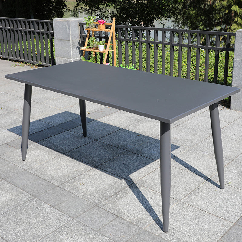 Contemporary Aluminum Frame Patio Table Water and UV Resistant Patio Table