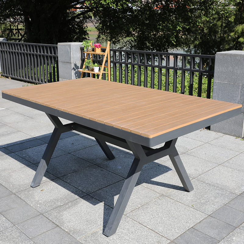 Contemporary Aluminum Frame Patio Table Water and UV Resistant Patio Table