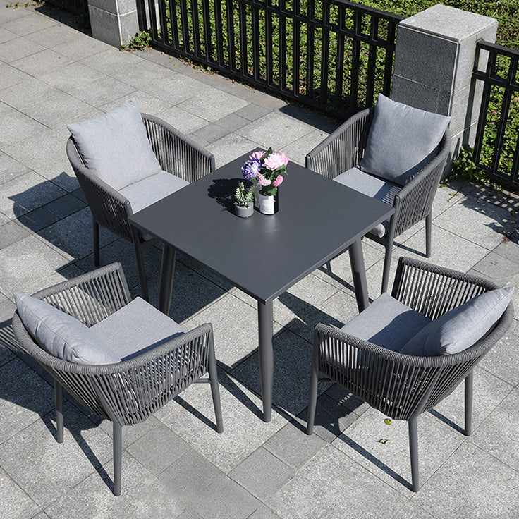 Contemporary Aluminum Frame Patio Table Water and UV Resistant Patio Table