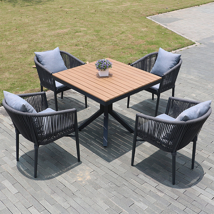 Contemporary Aluminum Frame Patio Table Water and UV Resistant Patio Table