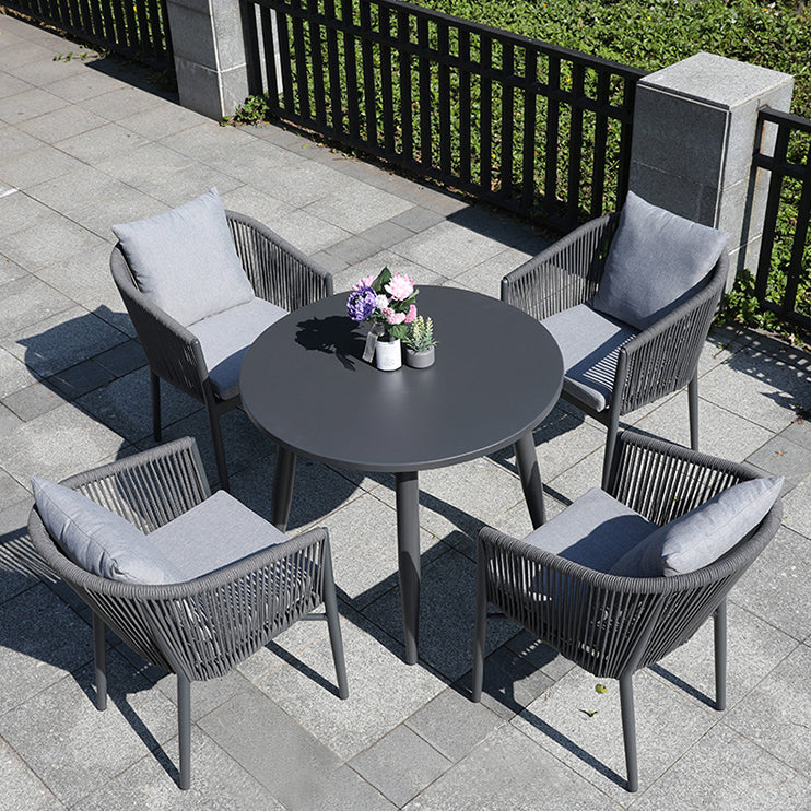 Contemporary Aluminum Frame Patio Table Water and UV Resistant Patio Table