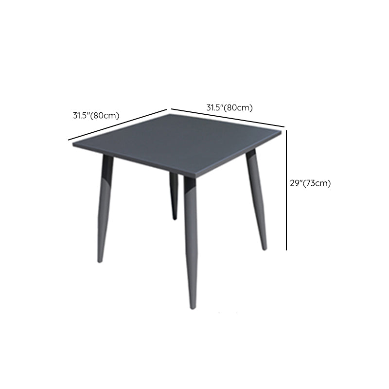 Contemporary Aluminum Frame Patio Table Water and UV Resistant Patio Table