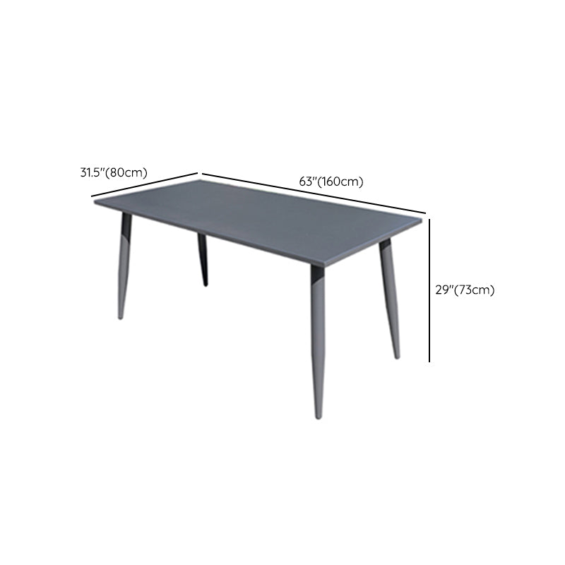 Contemporary Aluminum Frame Patio Table Water and UV Resistant Patio Table