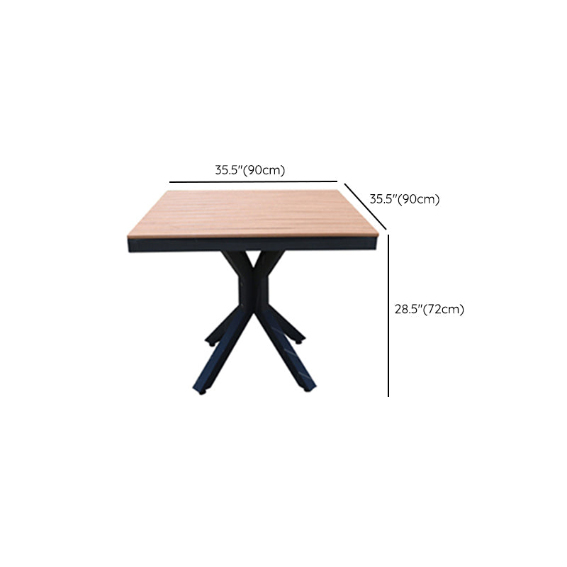 Contemporary Aluminum Frame Patio Table Water and UV Resistant Patio Table