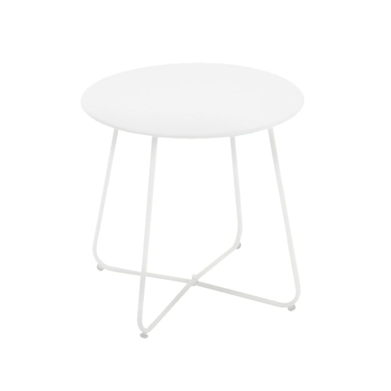 Contemporary Round Patio Table Iron Frame UV Resistant Patio Table