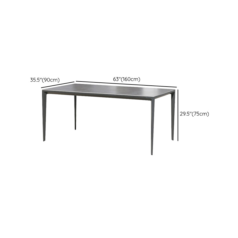 Contemporary Aluminum Frame Patio Table Outdoor Rust Resistant Patio Table