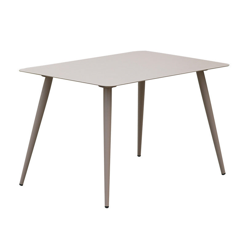 Contemporary Aluminum Frame Patio Table Outdoor Rust Resistant Dining Table