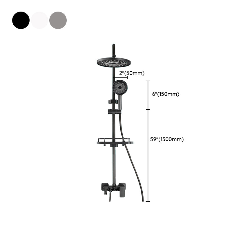 Modern Shower Trim Brass Adjustable Water Flow Wall Mounted Shower System