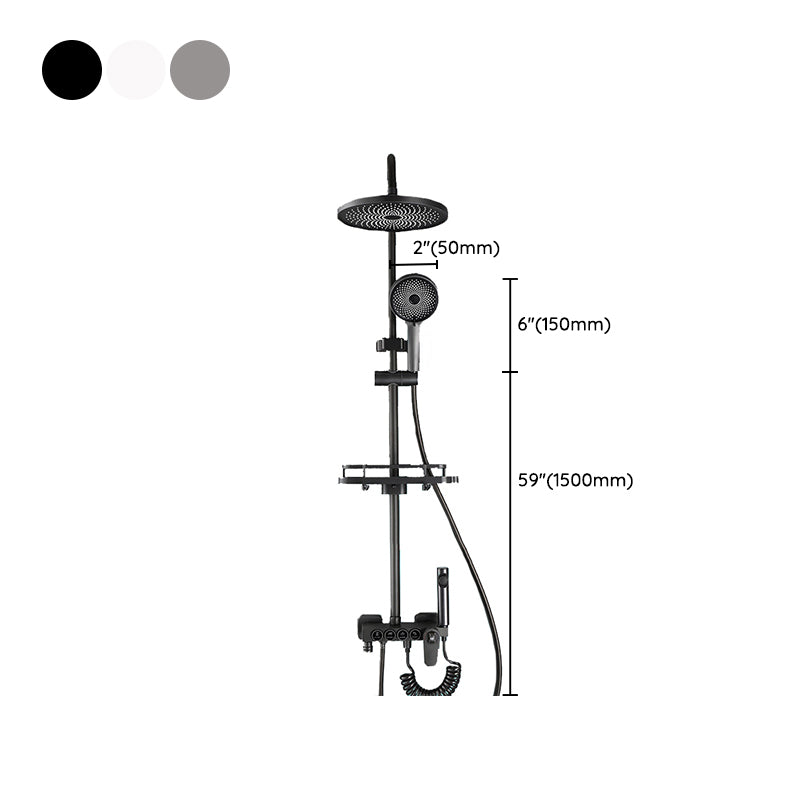 Modern Shower Trim Brass Adjustable Water Flow Wall Mounted Shower System