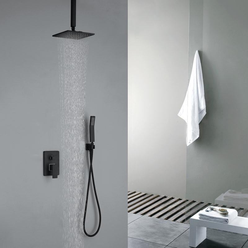 Modern Shower Faucet Brass Temperature Control Ceiling Mounted Shower Set