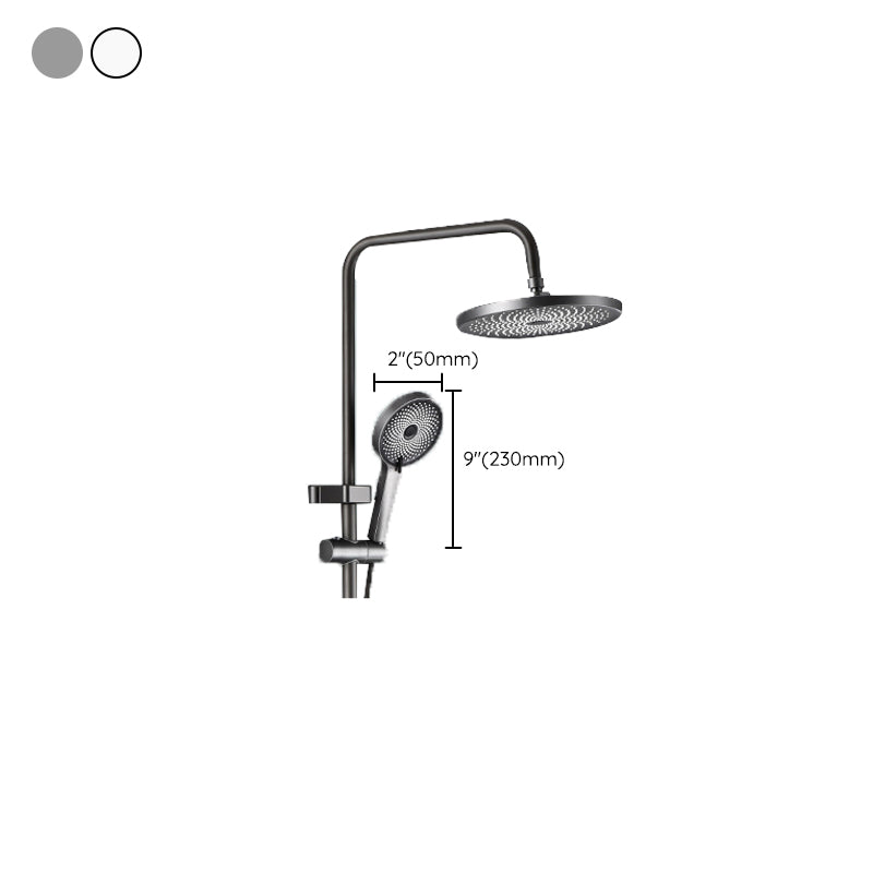 Modern Shower System Brass Temperature Control Wall Mounted Shower Head Combo