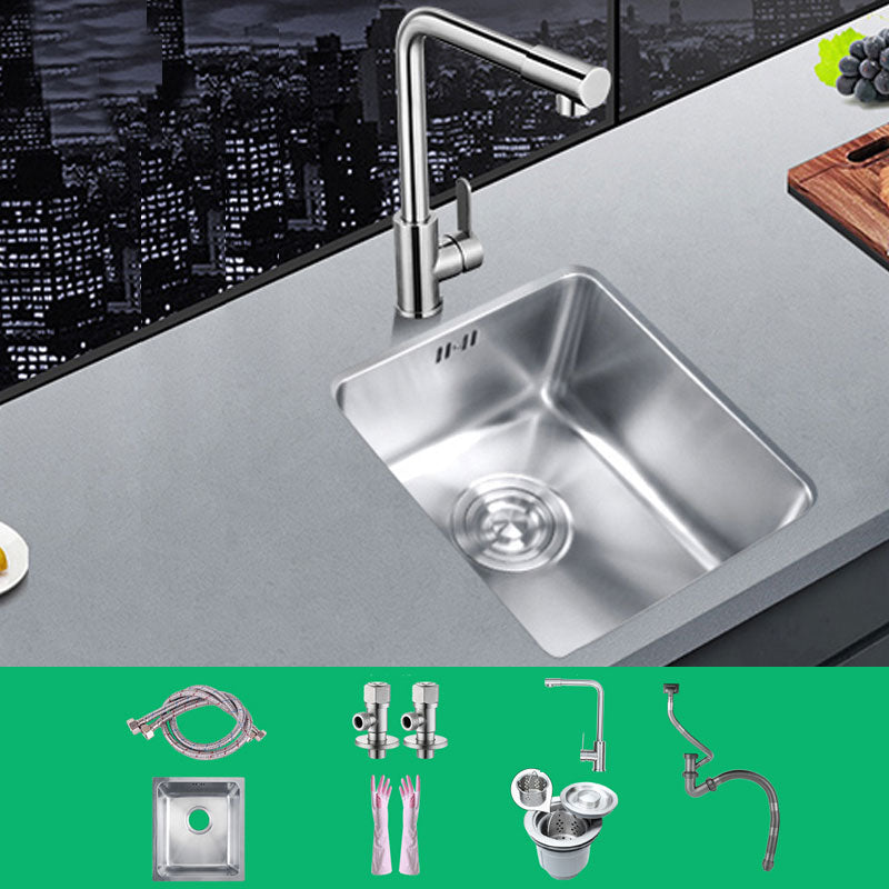 Classic Single Basin Sink Stainless Steel Workstation Sink with Faucet