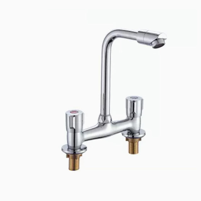 Modern Pull down Faucet Two Handles Pot Filler High Arc Profile Filler