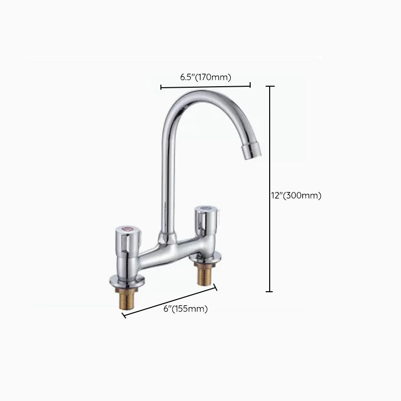 Modern Pull down Faucet Two Handles Pot Filler High Arc Profile Filler