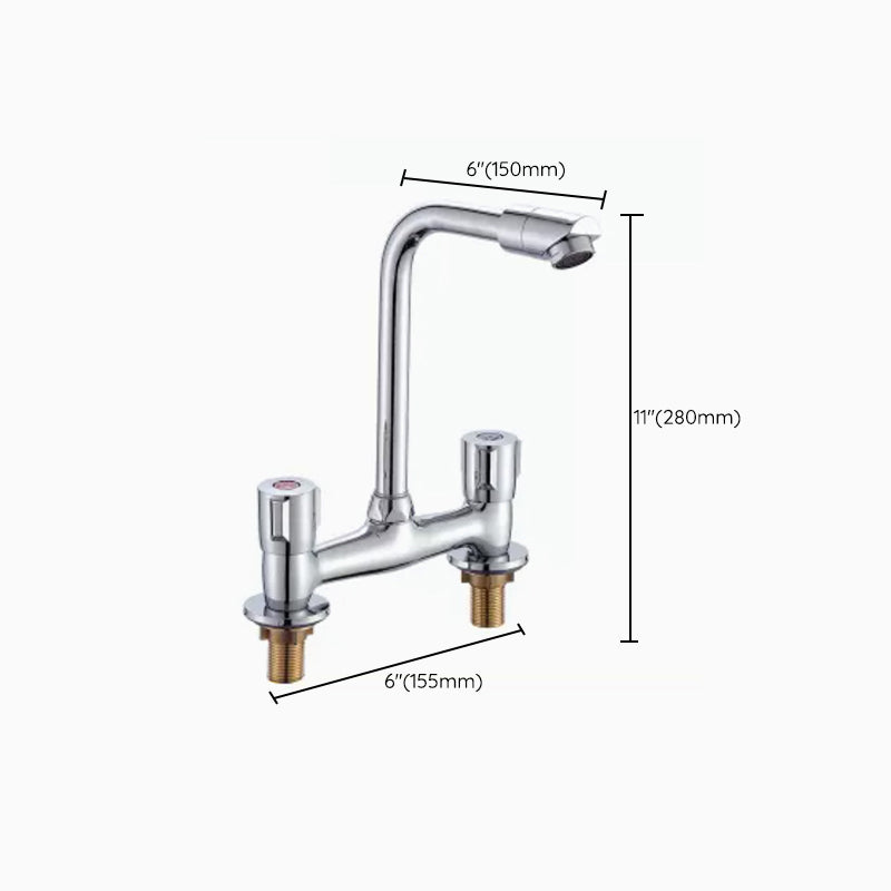 Modern Pull down Faucet Two Handles Pot Filler High Arc Profile Filler