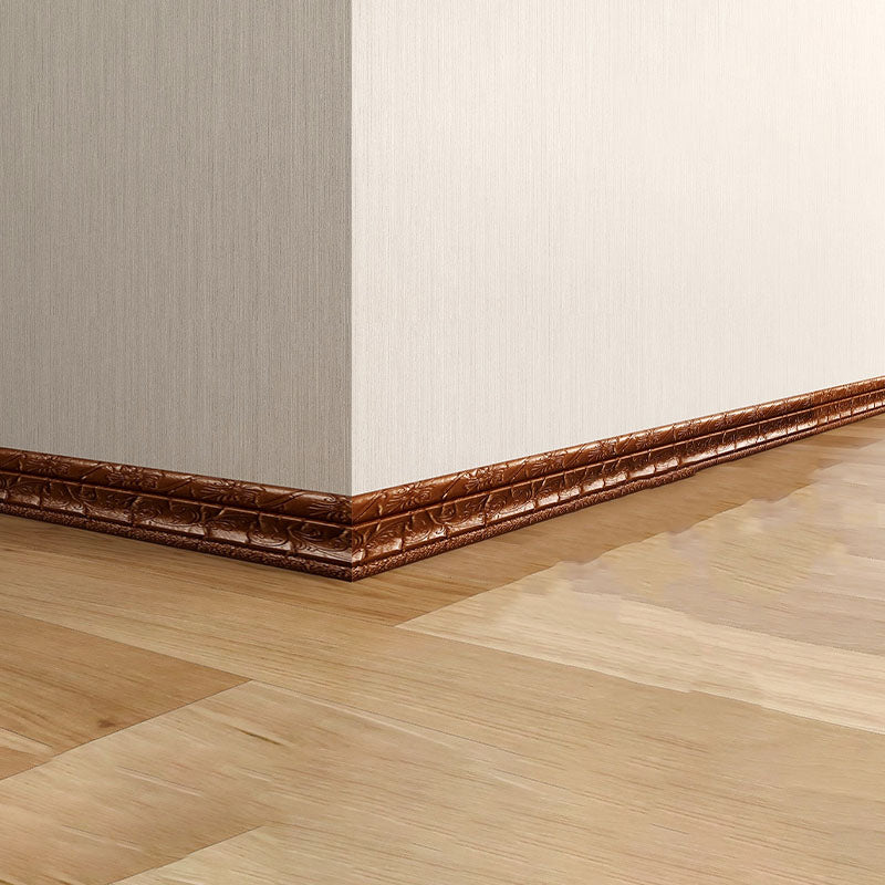 Modern Baseboard 3D Embossing Baseboard PVC Stereo Skirting Set of 1