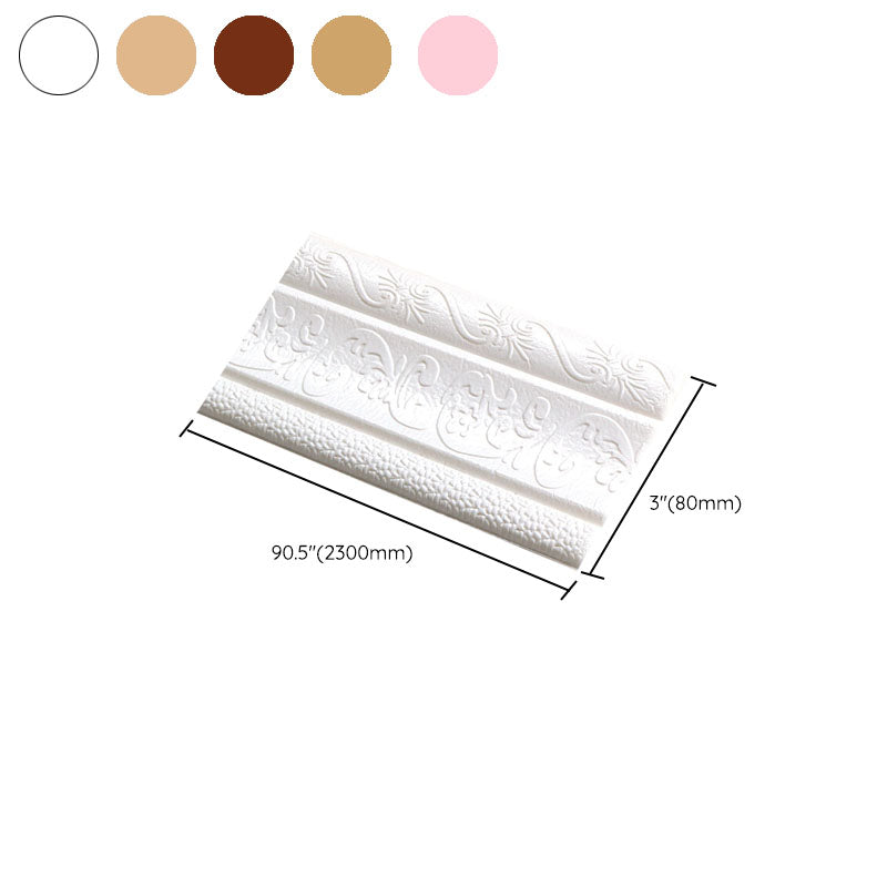 Modern Baseboard 3D Embossing Baseboard PVC Stereo Skirting Set of 1