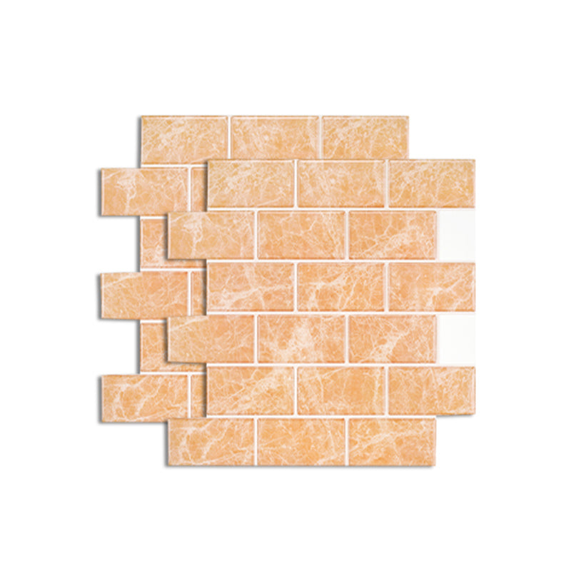 Pattern Matte Color Stone Peel and Paste Mosaic Tile Peel and Paste Tile Set of 2