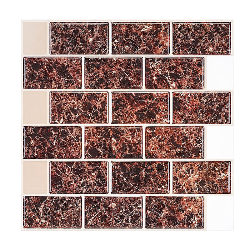 Pattern Matte Color Stone Peel and Paste Mosaic Tile Peel and Paste Tile Set of 2