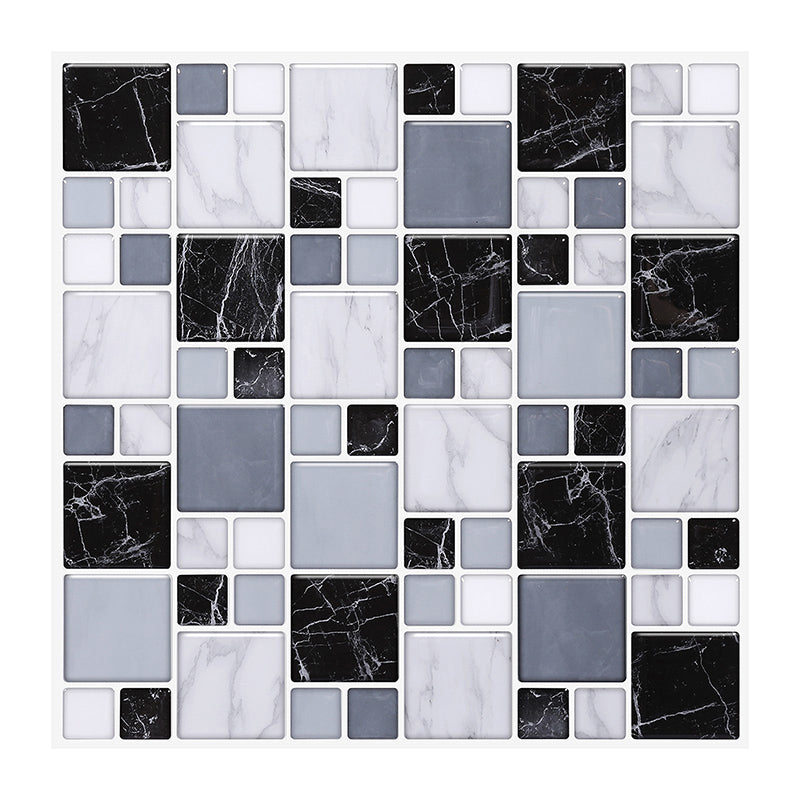 Pattern Matte Color Stone Peel and Paste Mosaic Tile Peel and Paste Tile Set of 2