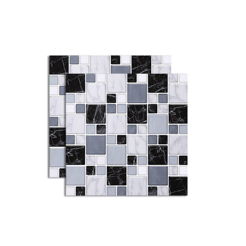 Pattern Matte Color Stone Peel and Paste Mosaic Tile Peel and Paste Tile Set of 2