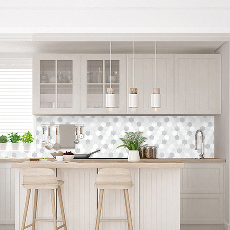 Mosaic Tile Peel & Stick Tile Pvc Kitchen and Bathroom Backsplash Peel and Stick Tiles