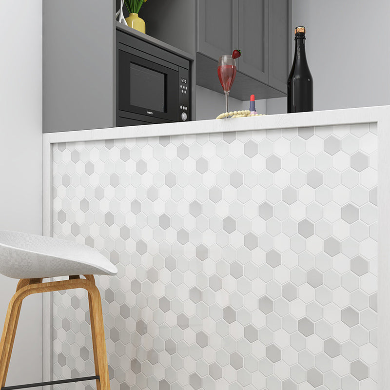 Mosaic Tile Peel & Stick Tile Pvc Kitchen and Bathroom Backsplash Peel and Stick Tiles