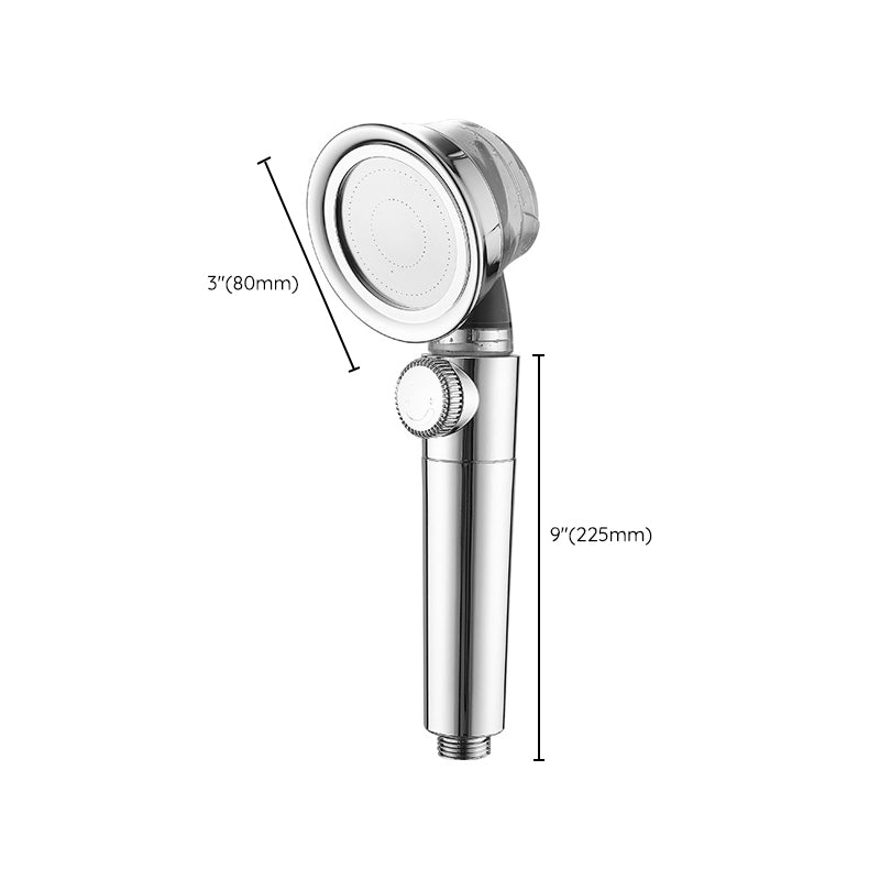 Modern Standard Shower Head Round Metal Adjustable Spray Pattern Showerhead