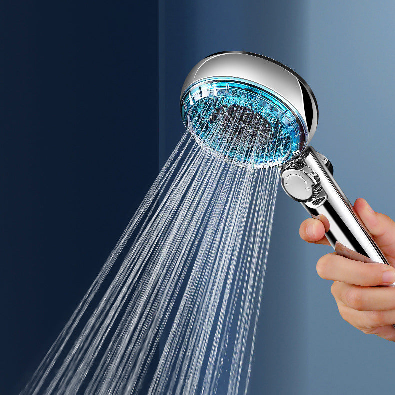 Contemporary Handheld Shower Head Round Filter Ball Spray Head With Digital Display