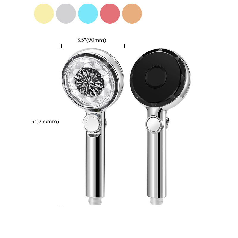 Contemporary Handheld Shower Head Round Filter Ball Spray Head With Digital Display