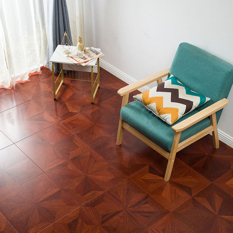 Indoor Laminate Floor Teak Wooden Medium Geometric Waterproof Laminate Floor