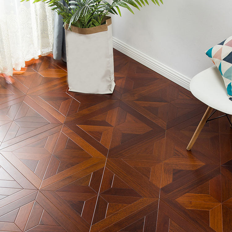 Indoor Laminate Floor Teak Wooden Medium Geometric Waterproof Laminate Floor