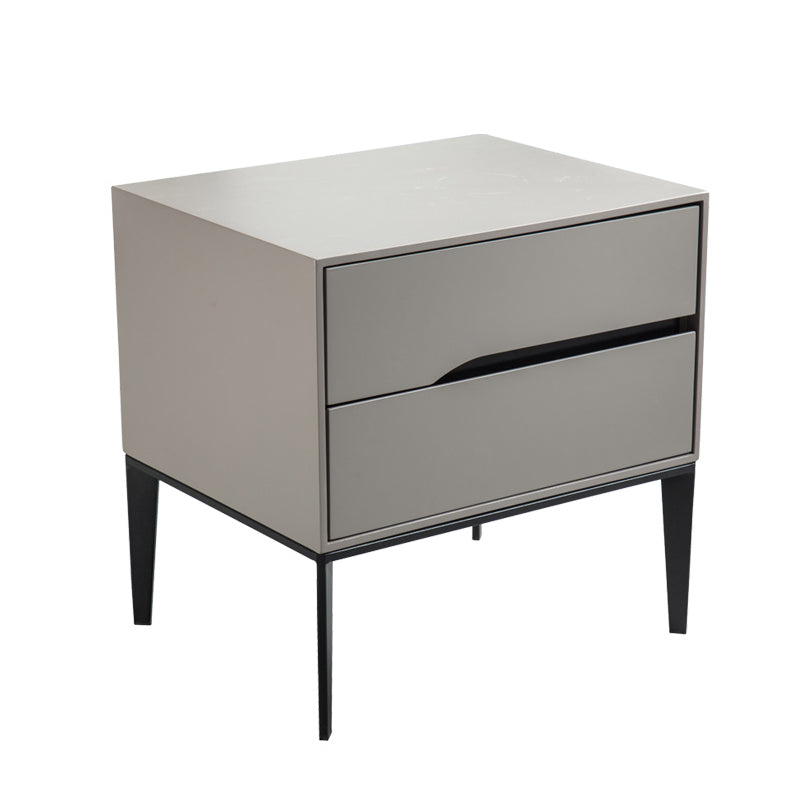 Modern Accent Table Nightstand Antique Finish Drawer Storage Bed Nightstand