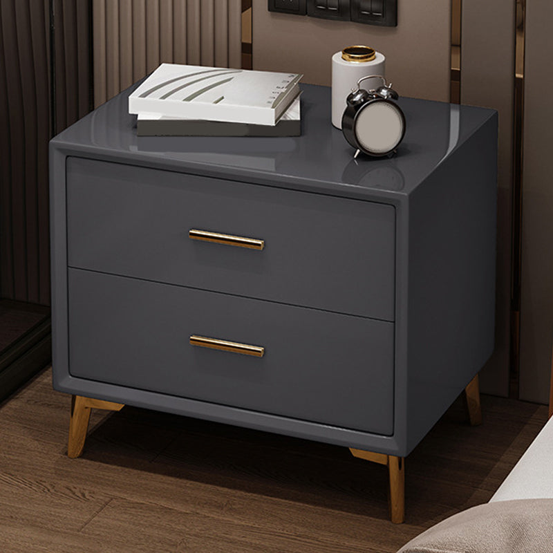 Glam Accent Table Nightstand Drawer Storage Bed Nightstand with Legs