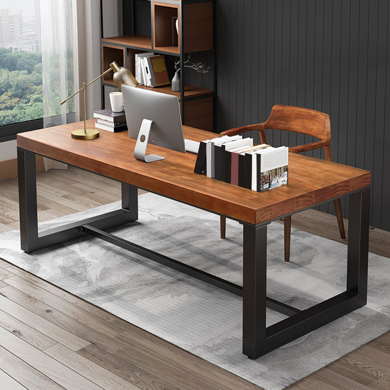 Rectangular Office Desk Modern 29.53-inch Tall Solid Wood Writing Desk