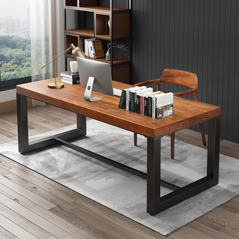 Rectangular Office Desk Modern 29.53-inch Tall Solid Wood Writing Desk