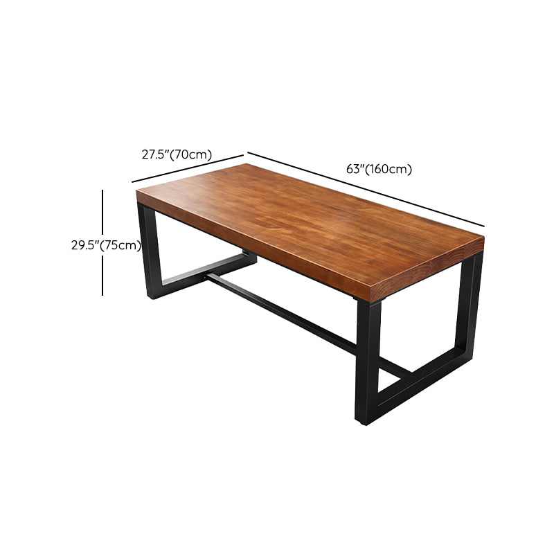 Rectangular Office Desk Modern 29.53-inch Tall Solid Wood Writing Desk