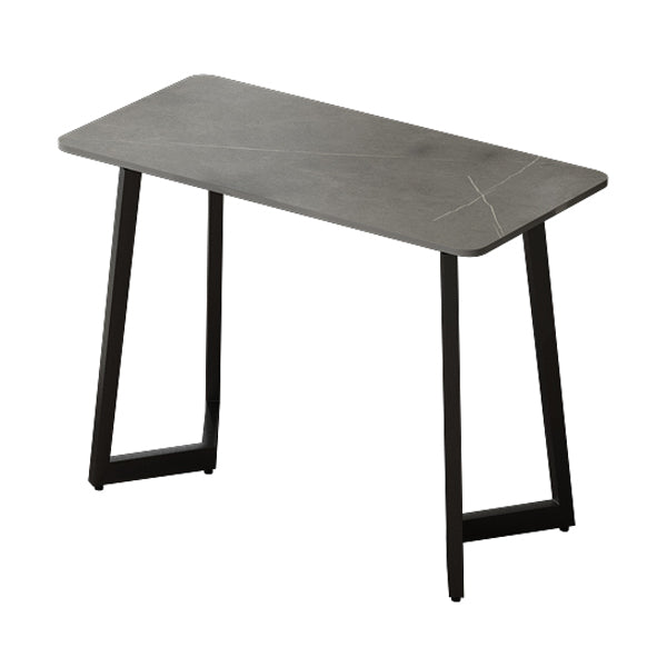 Rectangular Shaped Office Table Stone Writing Desk in Grey/White/Black