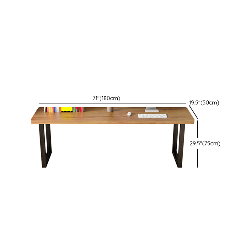 Modern Solid Wood Rectangle Office Desk Sled Base 29.53" Tall Writing Desk