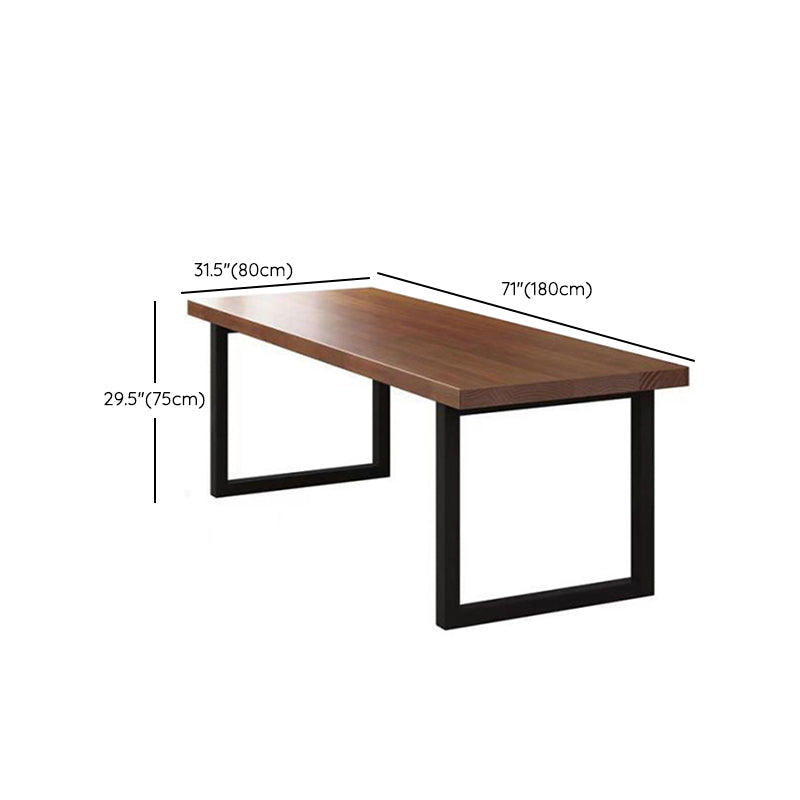 Industrial Writing Desk Solid Wood Sled Base Office Desk , 29.53-inch Tall