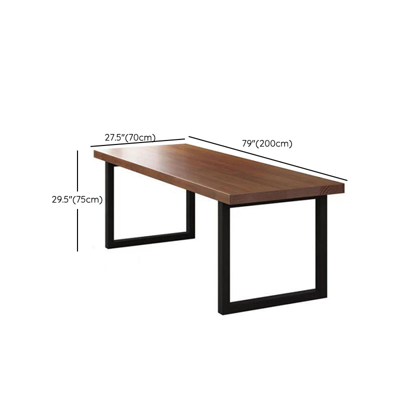 Industrial Writing Desk Solid Wood Sled Base Office Desk , 29.53-inch Tall