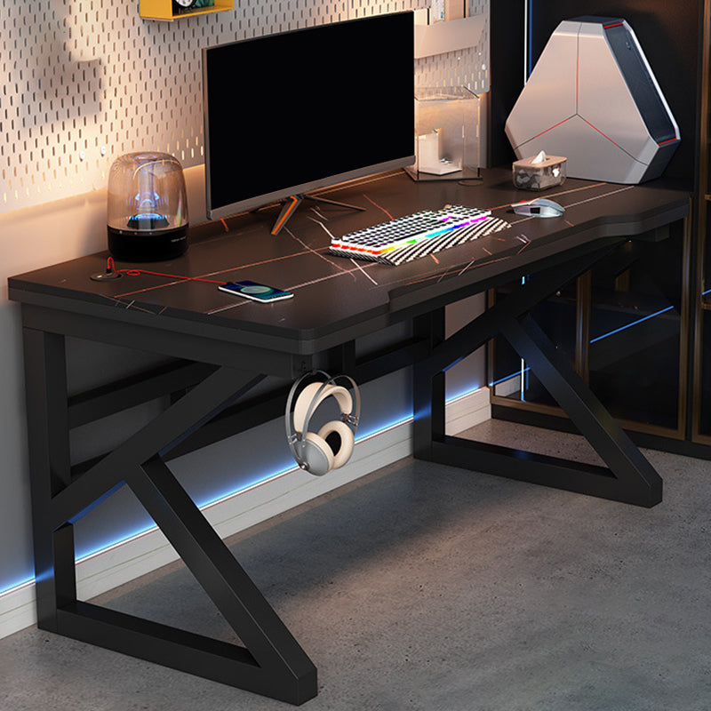 Industrial Gaming Desk Stone Sled Base Computer Desk , 23.62" Wide