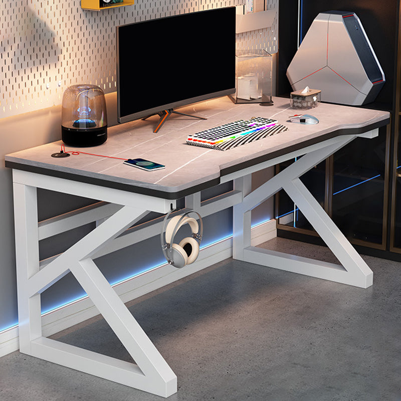 Industrial Gaming Desk Stone Sled Base Computer Desk , 23.62" Wide