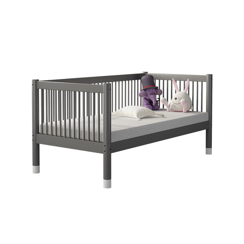 Glam Nursery Crib Beech Washed Natural with Guardrail Nursery Bed