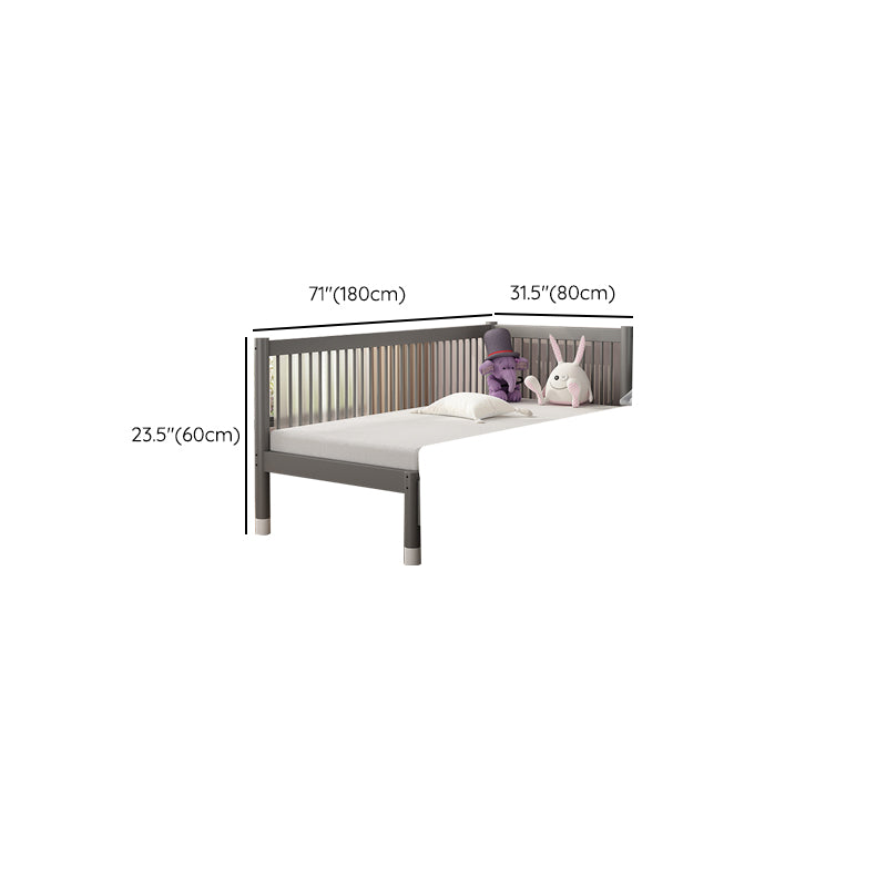 Glam Nursery Crib Beech Washed Natural with Guardrail Nursery Bed